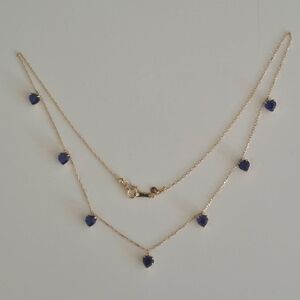 18k Heart Sapphire Necklace